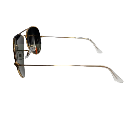 Ray-Ban RB3026 Aviator Large Metal II Sunglasses Gold/Green with Case (LN)