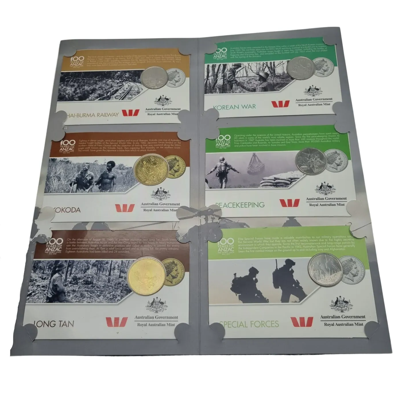 Royal Australian Mint 2016 Coin Set – ANZAC to Afghanistan: Military Moments Which Shaped Our Nation