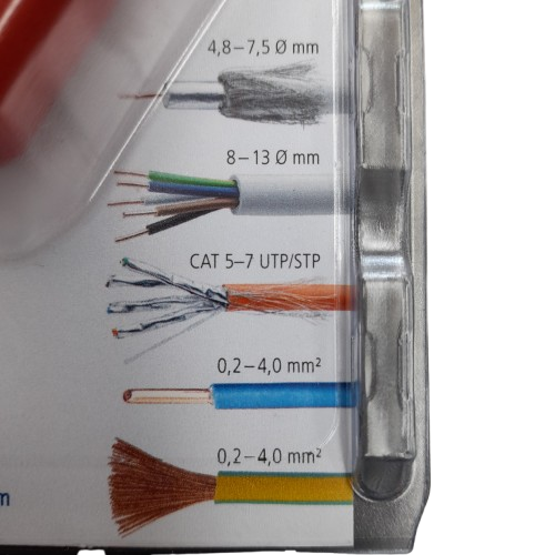 Knipex ErgoStrip Universal Wire Stripper 16 95 01 SB Red (LN)