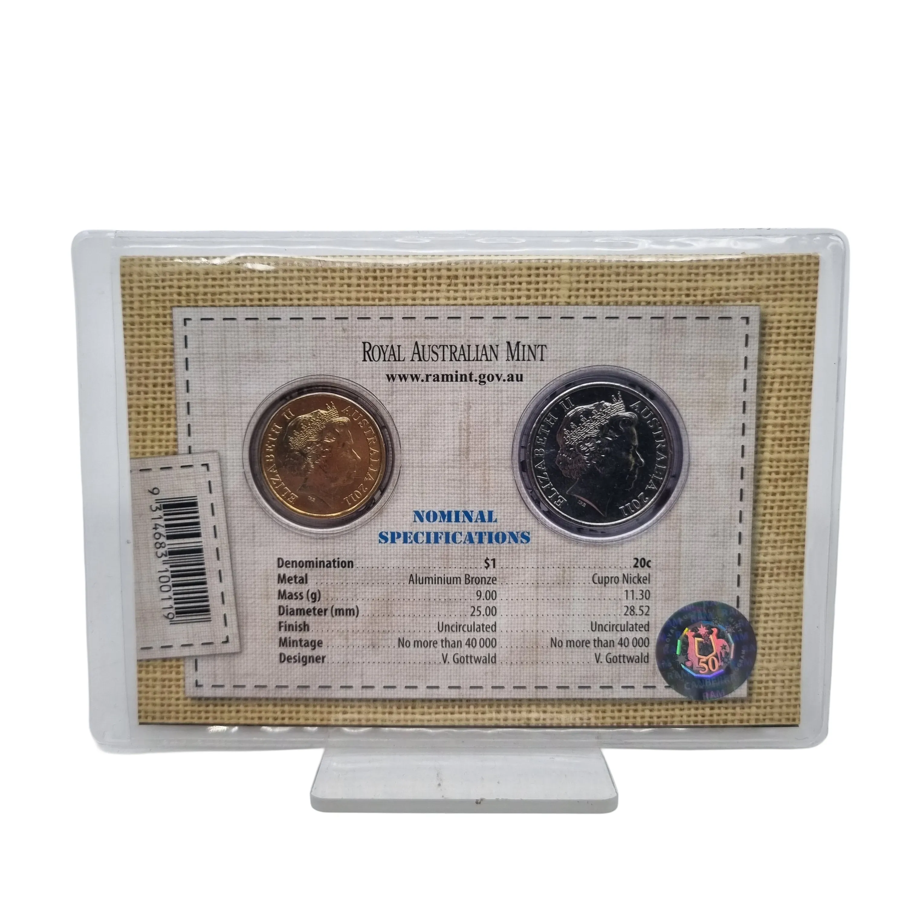 The Royal Australian Mint: 2011 Australian Wool Two Coin Set