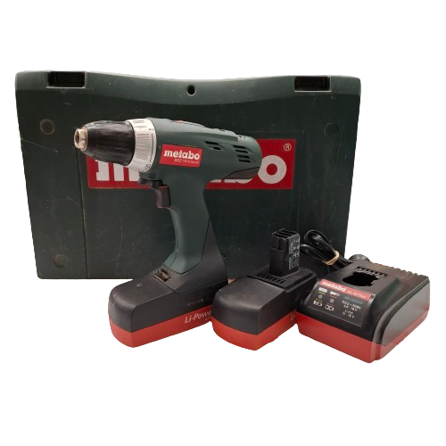 Metabo BSZ 18 Impuls Cordless Drill Kit – 2 Batteries, Charger & Green Carry Case (JN)