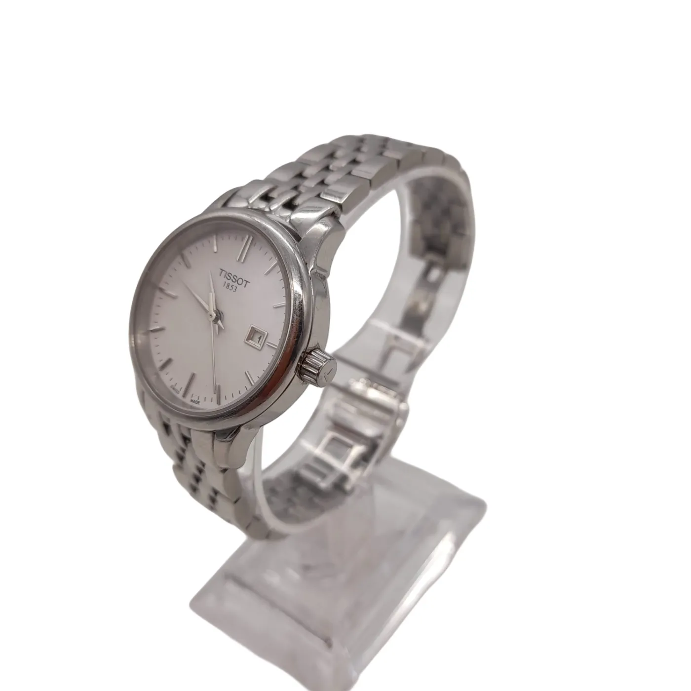 Tissot 1853 Ladies Silver Watch with White Dial and Stainless Steel Band (WL)