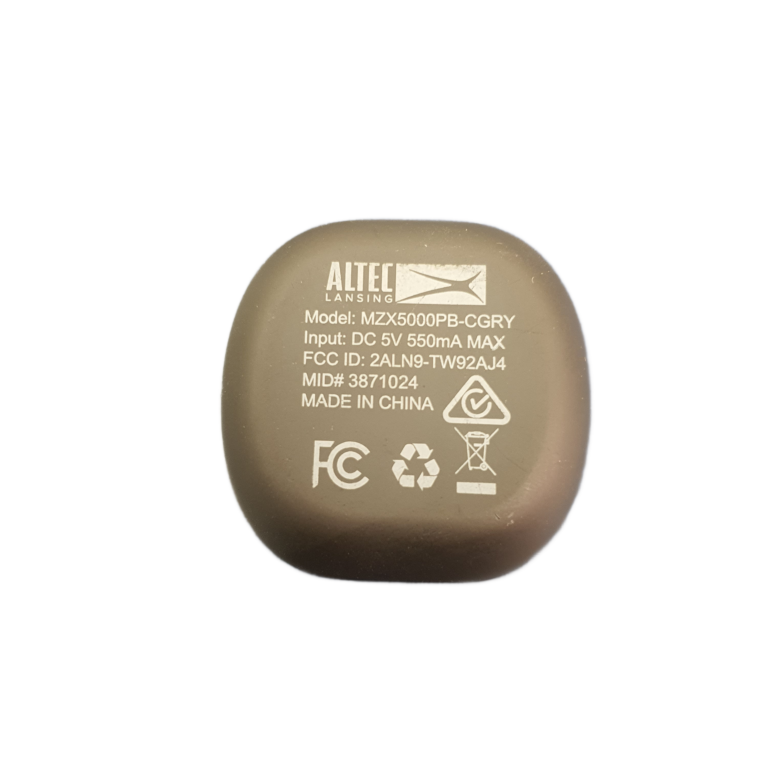 Altec Lansing NanoBuds 2.0 True Wireless Earbuds MZX5000PB-CGRY With Charging Case Only (MR 1409728)