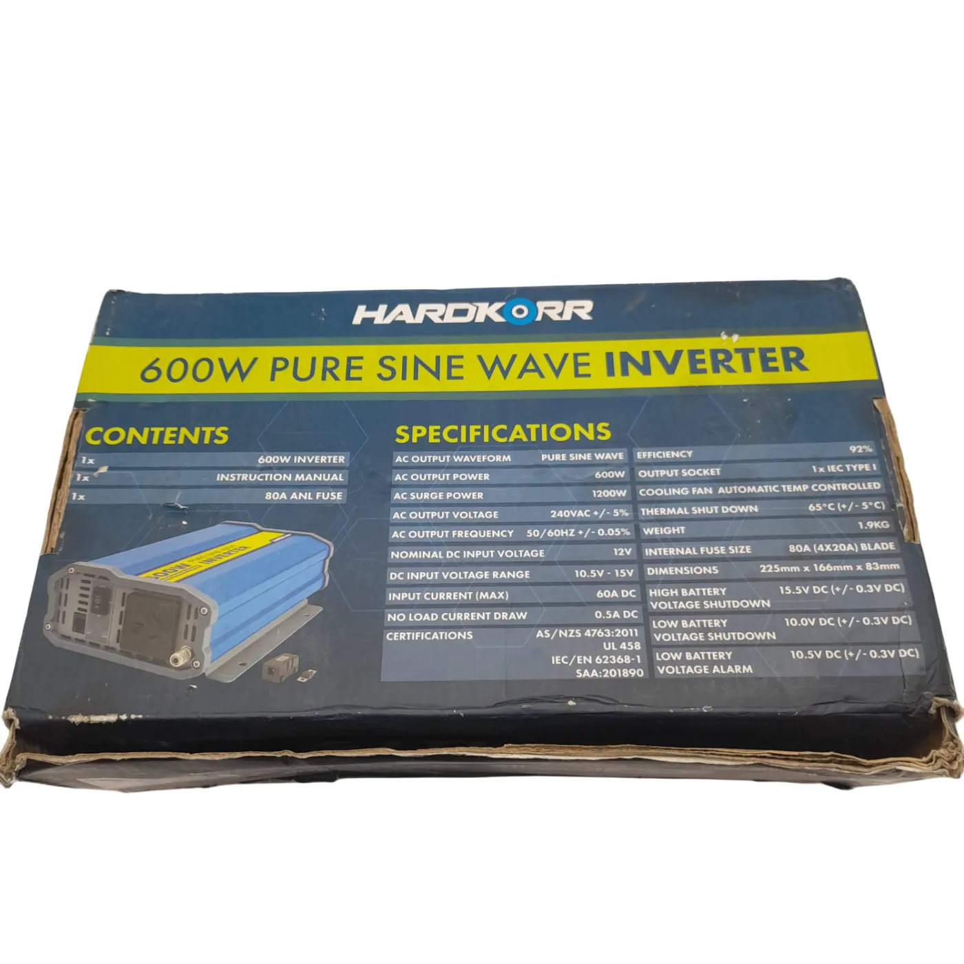 Hardkorr Continuous 600W Power Pure Sine Wave Inverter