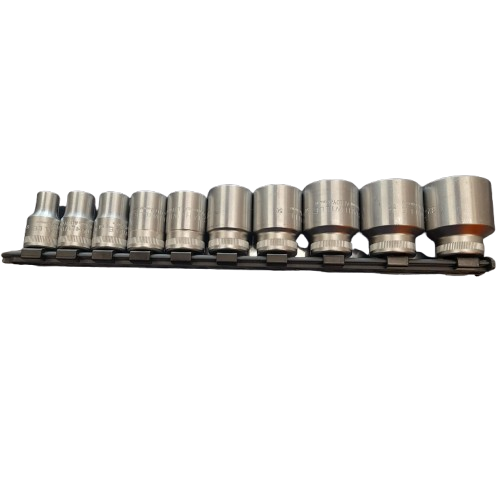 Stahlwille 811784 (SW12918/10-50 – 96053010) 10 pce 1/2″ Set of Sockets with Clip Bar, Excellent Condition, Tools Only (MR)