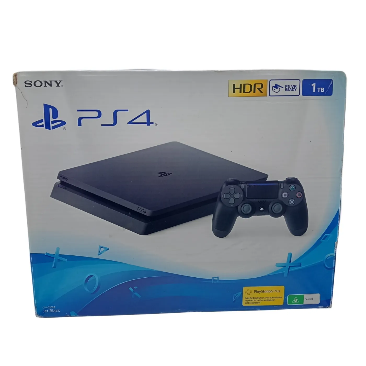 Sony PlayStation 4 Slim 1TB CUH-2202B + Box + Controller + HDMI (WR 1361309)