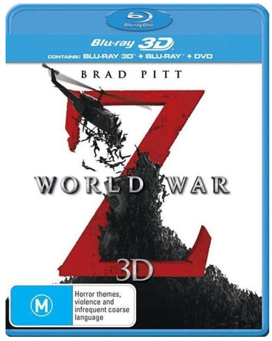 World War Z (M) BR+3D+DVD Like New Sealed (LN)