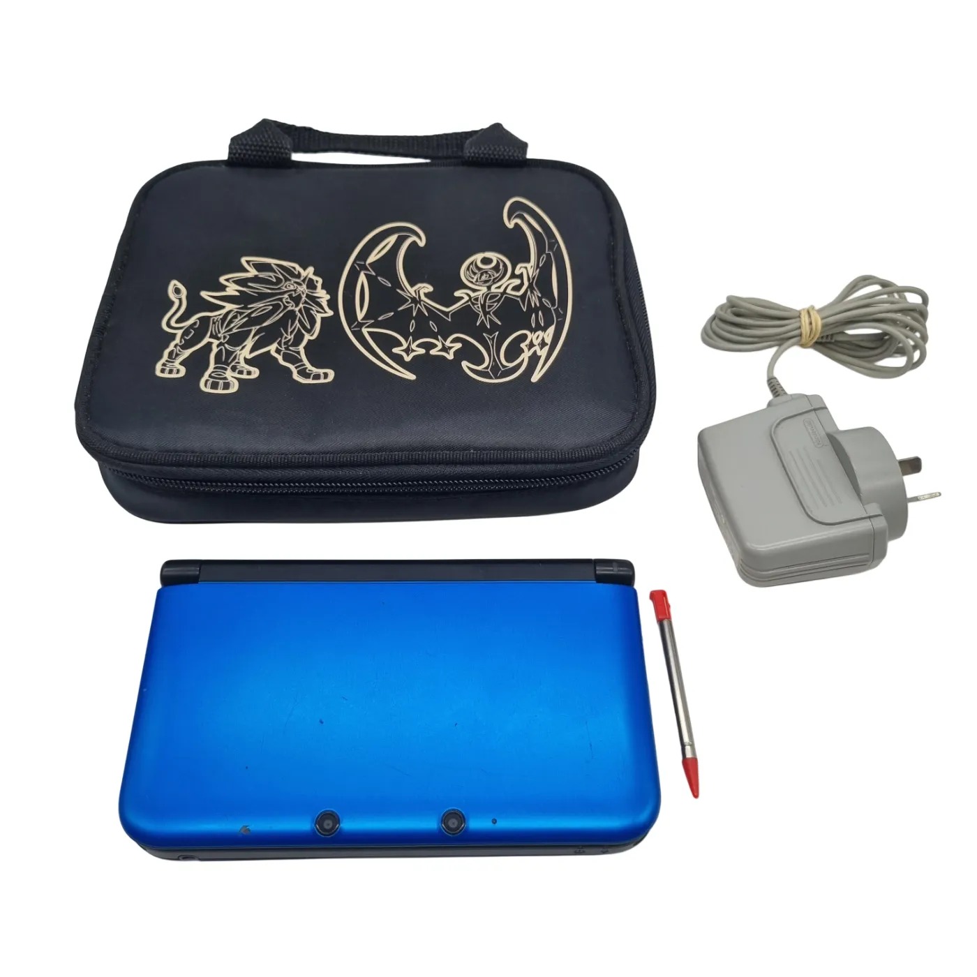 Nintendo 3DS XL SPR-001 Blue with Charger, Case, and Stylus (WR)