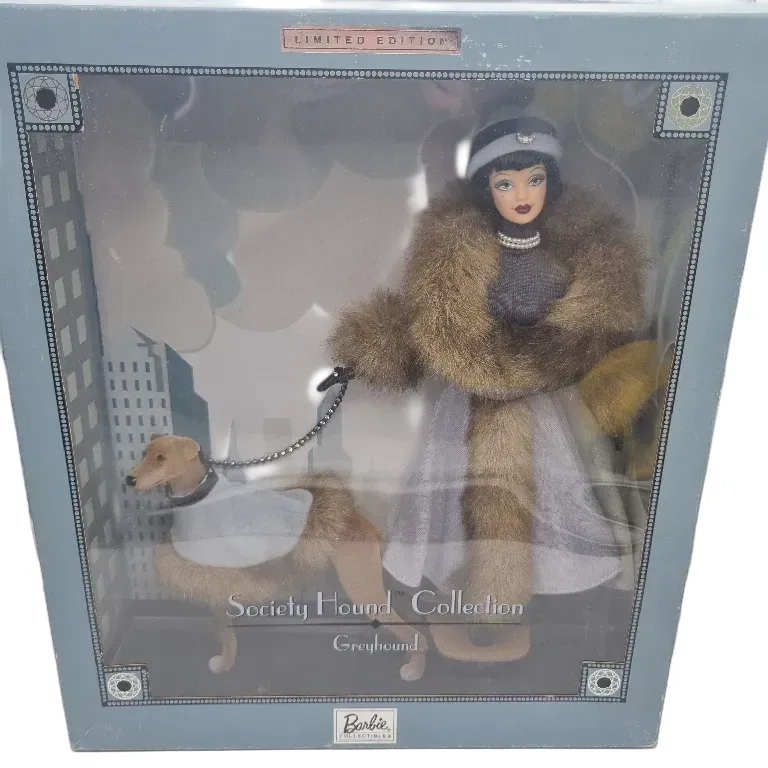 Society Hound Collection Barbie Limited Edition 2000 Mattel Greyhound Collectible Vintage Mint In Box Doll Dog