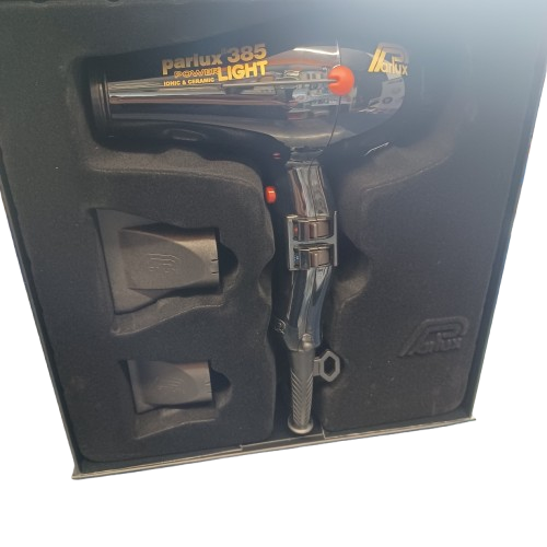 Parlux 385 Powerlight Ionic And Ceramic Hair Dryer Black NEW  in Box ( Box has some marks and scratches )( LE )