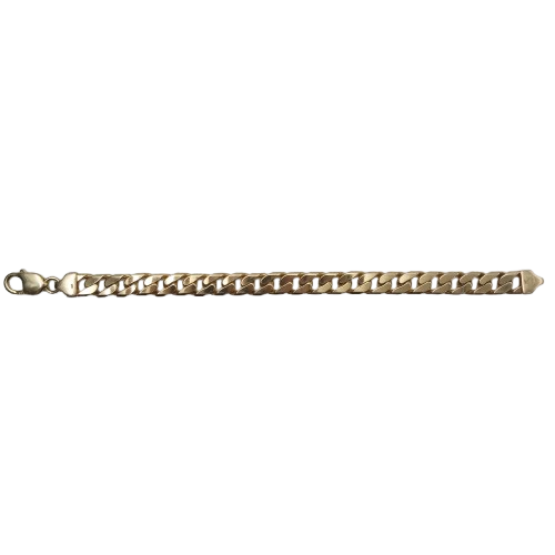 9ct Yellow Gold Curb Bracelet – 34.0g, 20.0cm, Stamped 375