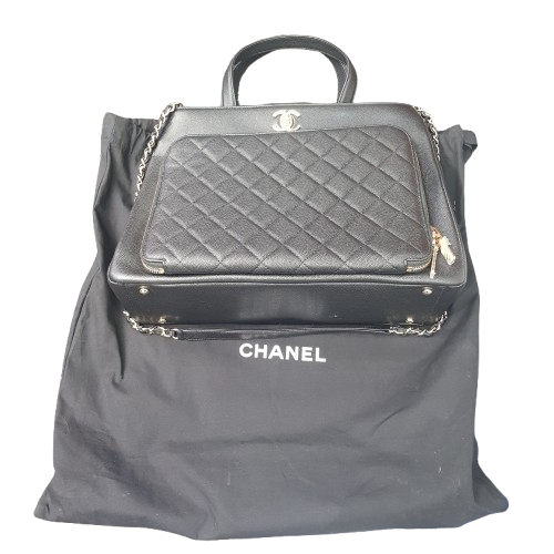 Chanel Business Affinity Handbag Black SH With Entrupy Certificate  (MR)