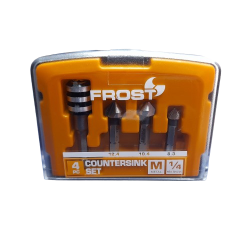 Frost 92503 4Pce Countersink Set Metal 1/4 Hex Shank (LN)