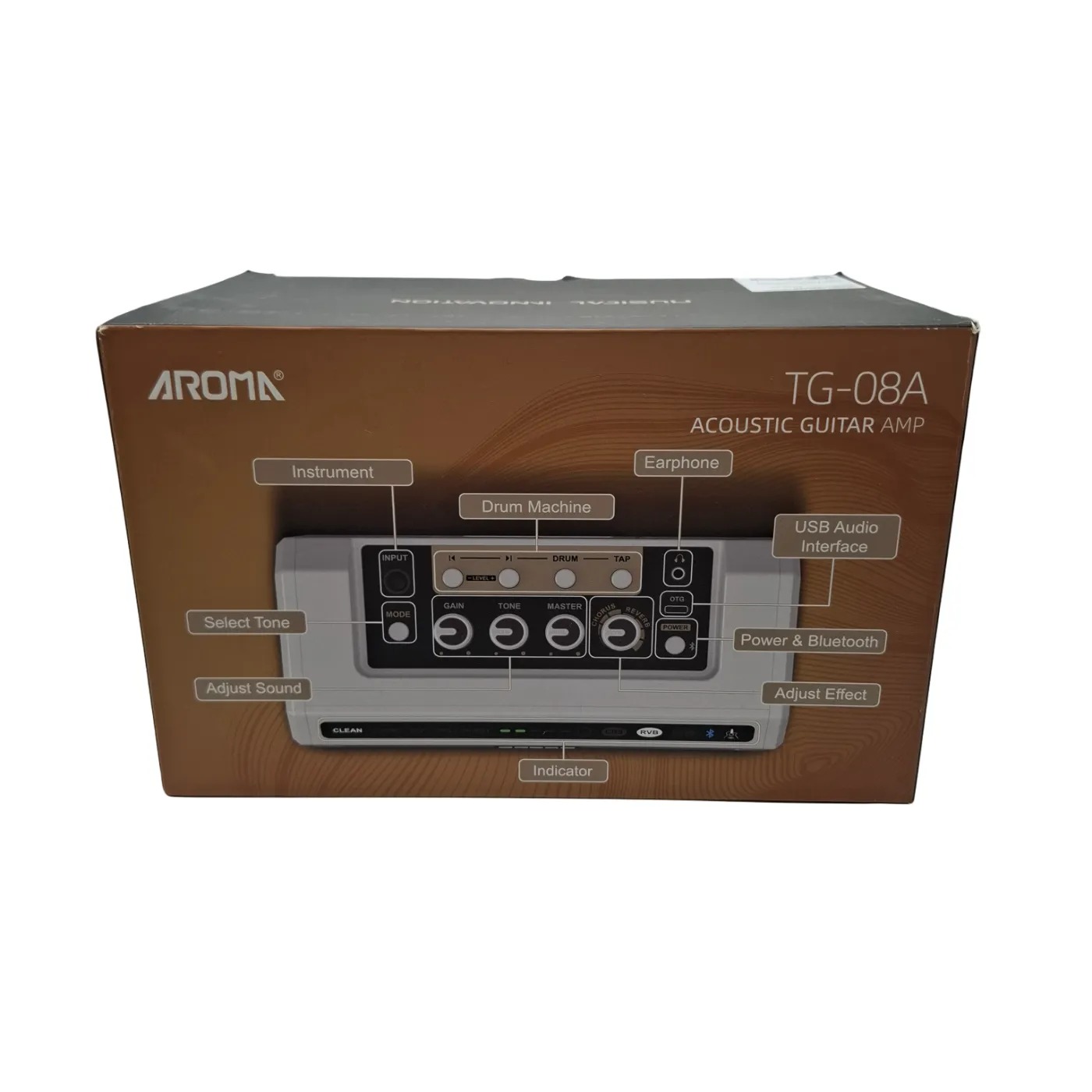 Aroma TG-08A Guitar Amplifier Silver In Box With Guitar Lead (WR 1416220)