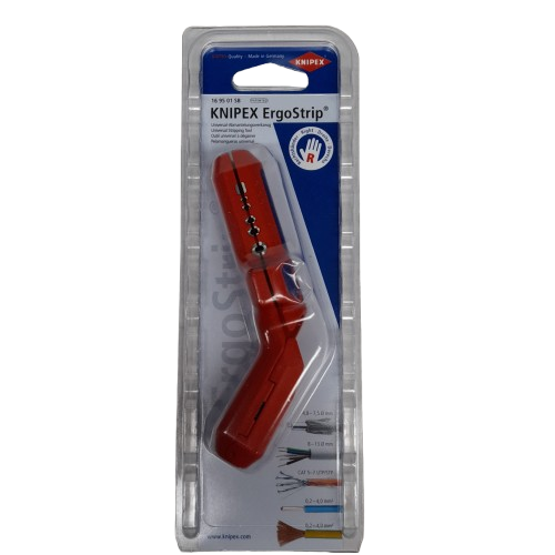 Knipex ErgoStrip Universal Wire Stripper 16 95 01 SB Red (LN)