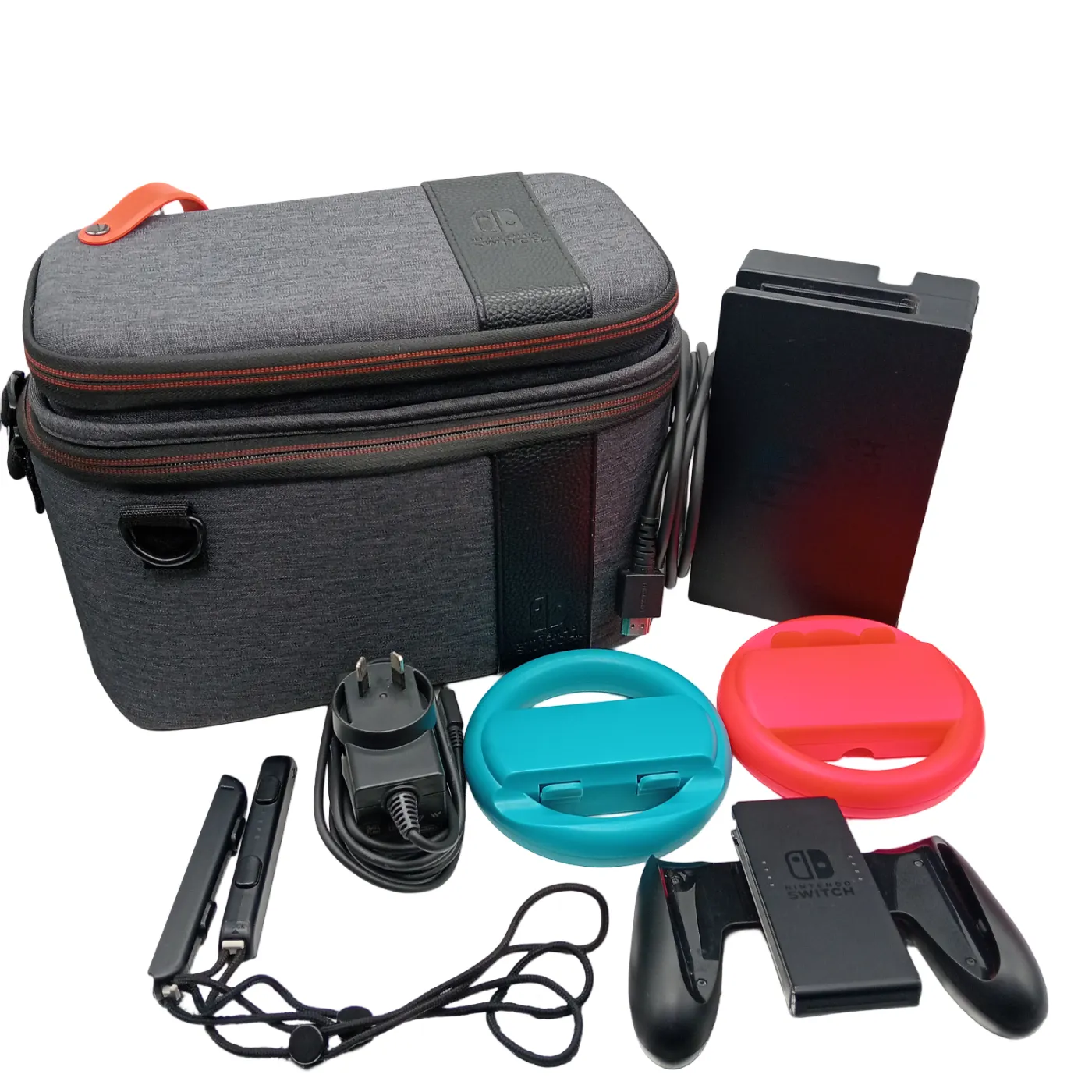 Nintendo Switch Console Bundle HAC-001(-01) – Black + Case + Dock + Charger   (WR 1352945)