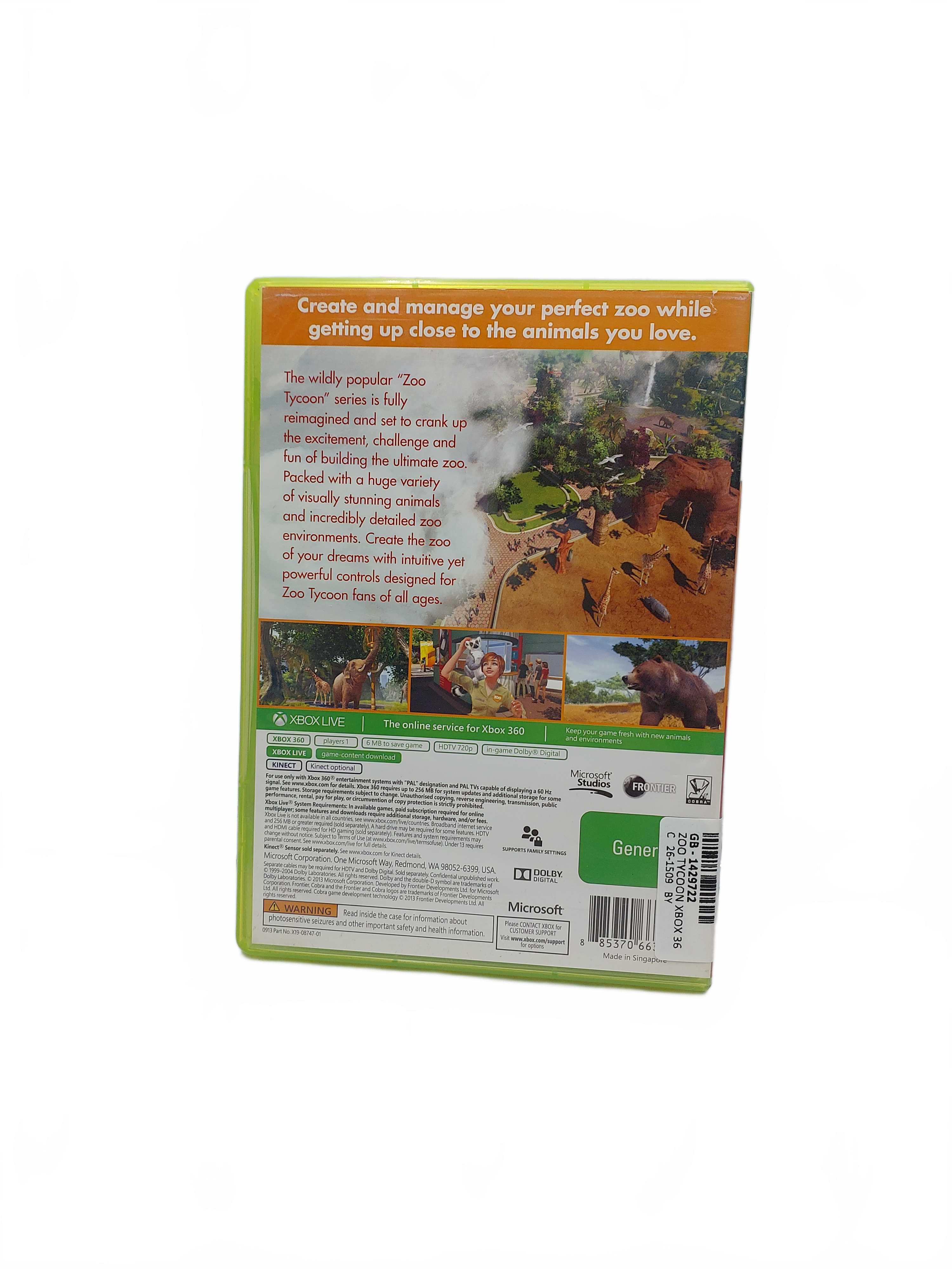 Zoo Tycoon Xbox 360 (GB1429722)