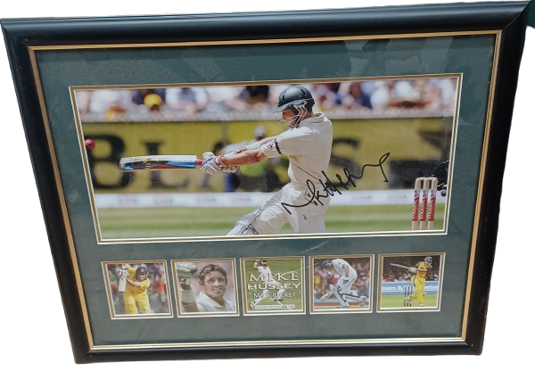 Mike Hussey Mr Cricket Framed Picture (lel)