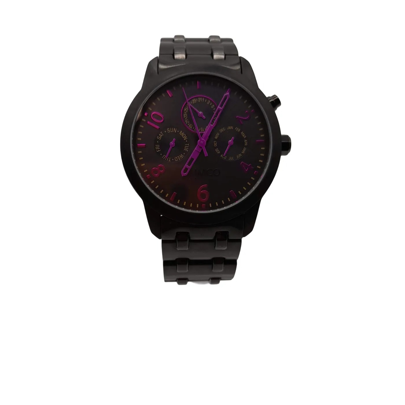 Mimco Timepeace Black and Purple Colourway Watch with Box (WL1417371)