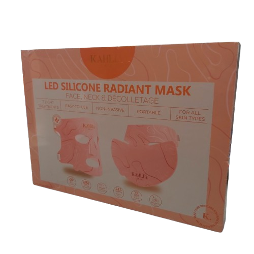 Kahlia Skin LED Silicone Radiant Mask, Like New, With Box, Remote, Straps, Charge Cable, Manual