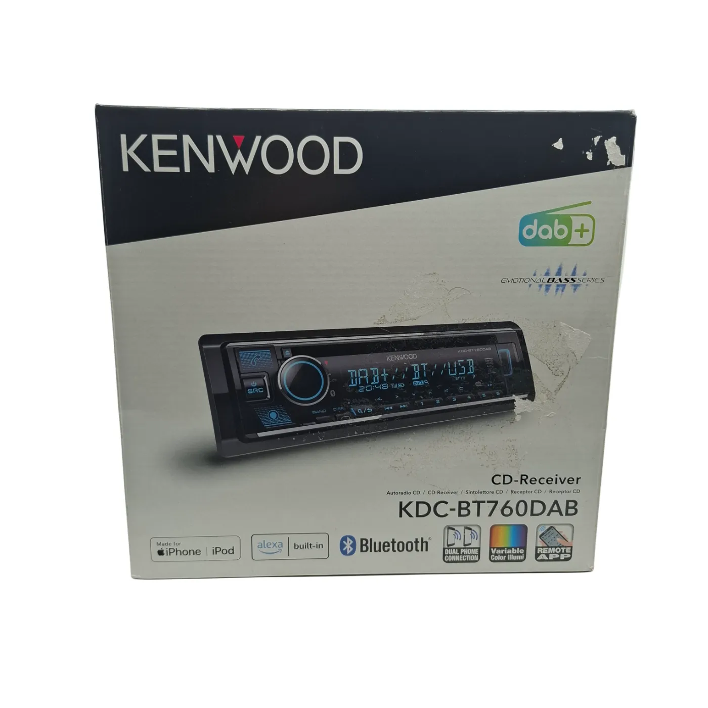 KENWOOD KDC-BT760DAB CD Receiver (WR)