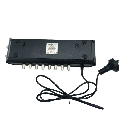 ANTSIG 8 Way Indoor Distribution Amplifer AP868, Black, Like New In Box, With Manual (WR)