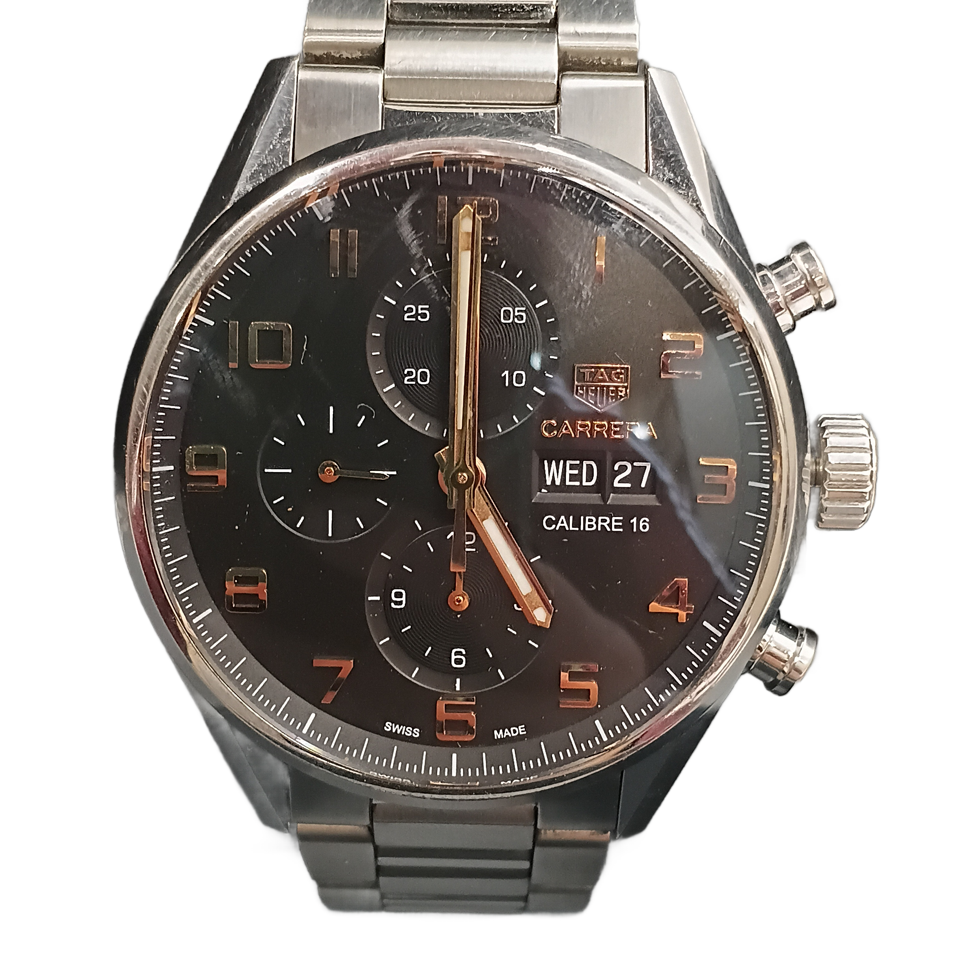 TAG Heuer Carrera Calibre 16 CV2A1AB 43mm Automatic Chronograph Watch (NA)
