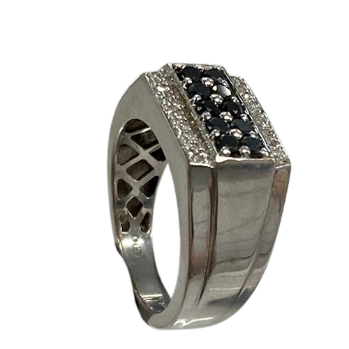 Mens 10ct White Gold Ring 1ct TDW Size S 1/2 With Valuation (NG)