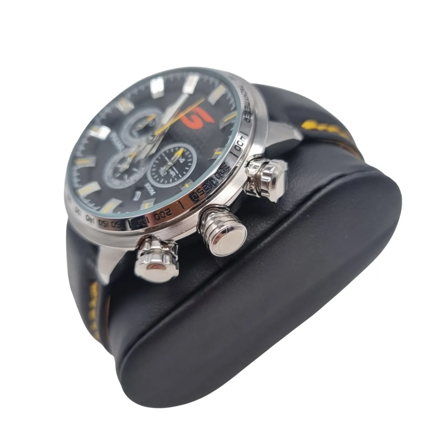 Mens Yellow Pulsar Watch V8 Supercars With Box And Helmet Case (WR 1369859)