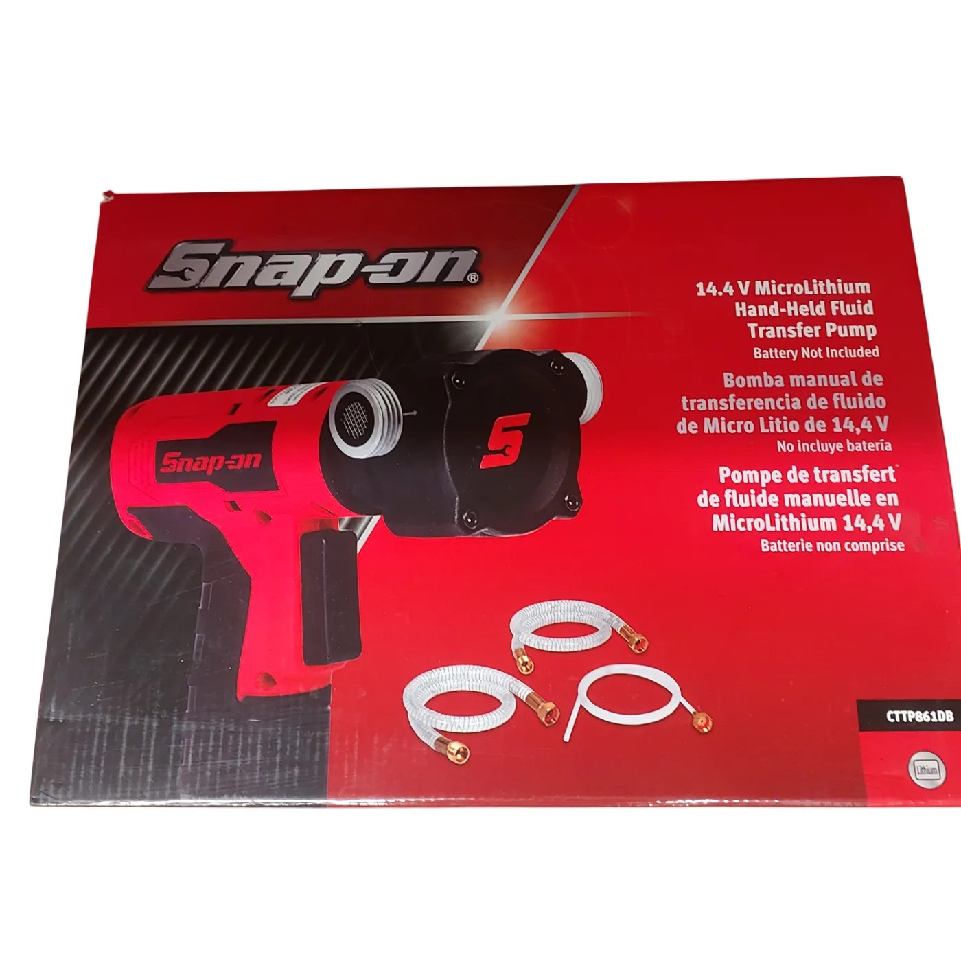 Snap-On 14.4V MicroLithium Cordless Fluid Transfer Pump Red CTTP861 (GB 1417387)