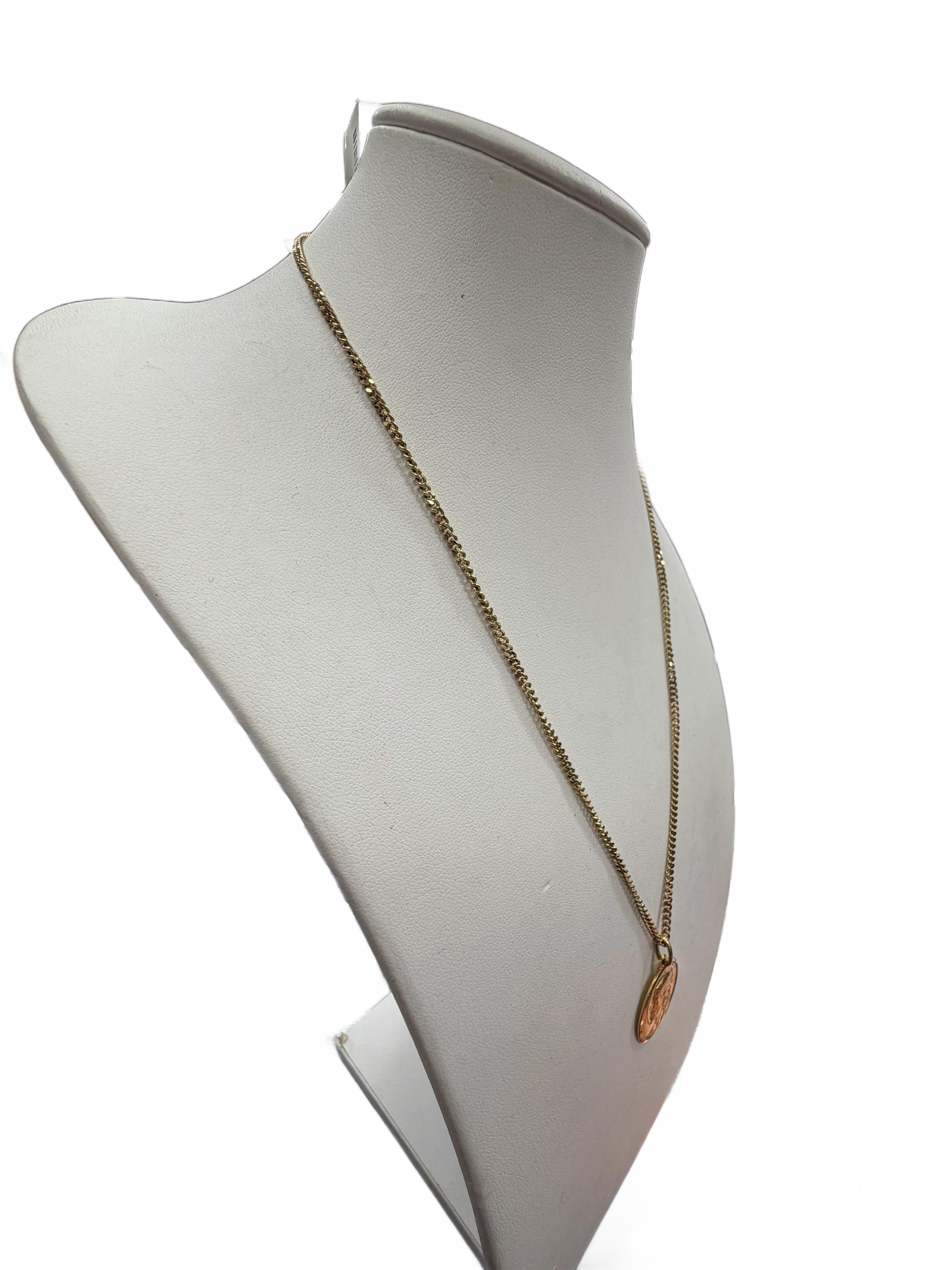 Mens 18ct Yellow Gold Curb Necklace 12.8g (MR1422353)