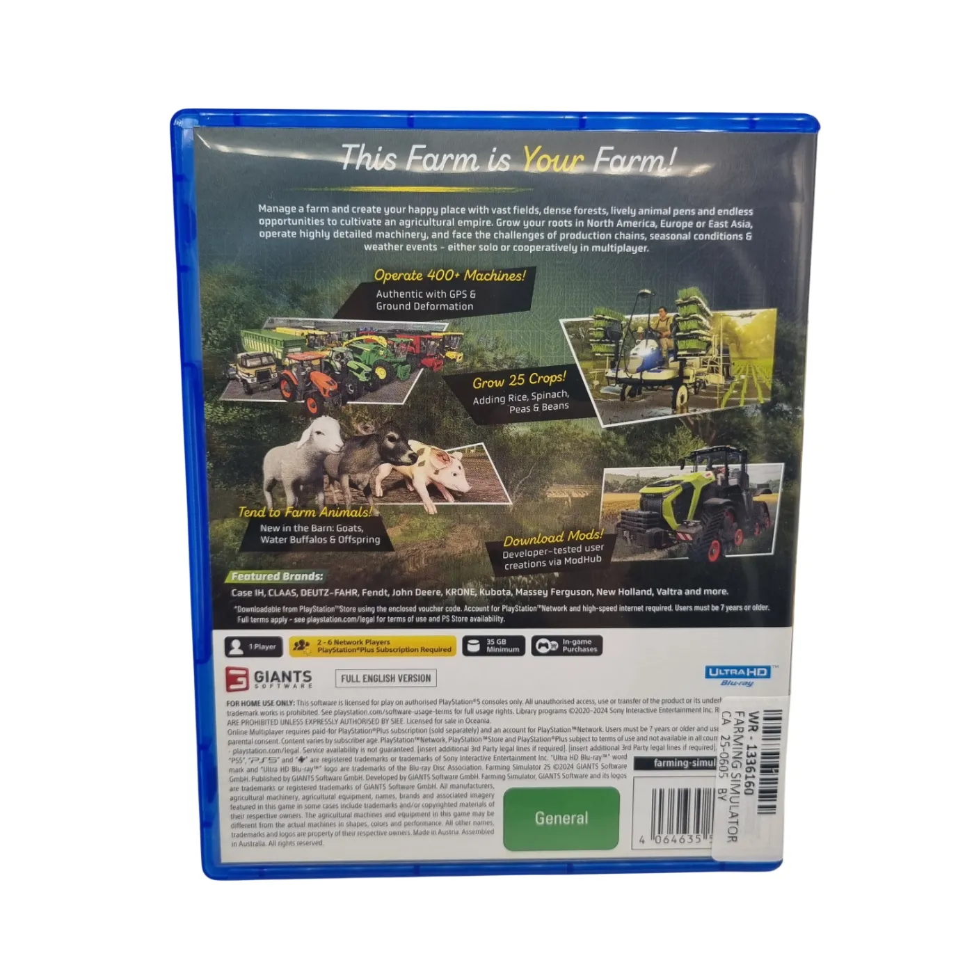 Playstation 5 Game: Farming Simulator 25