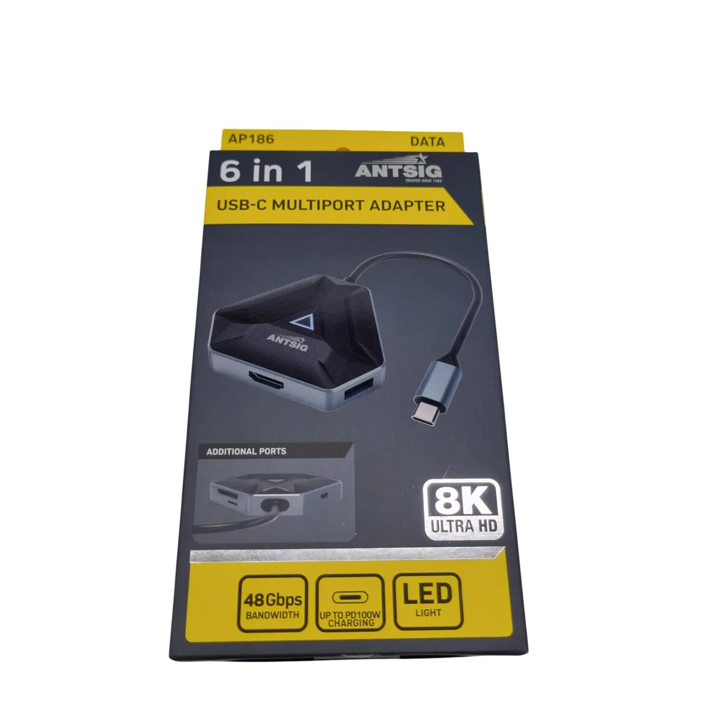 Antsig USB-C Multiport Adapter 6 in 1 Sealed (WR 1367383)