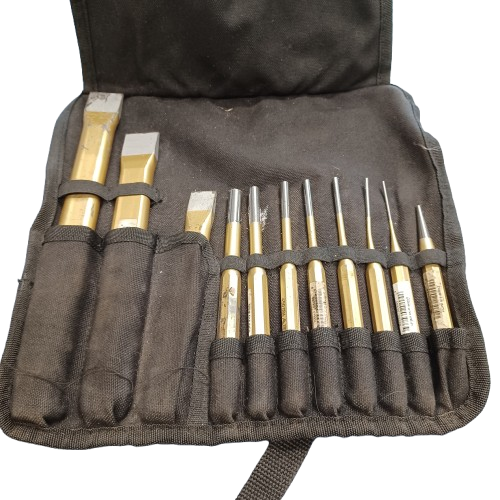 Rennsteig Chisel & Punch Tool Roll 11 Piece