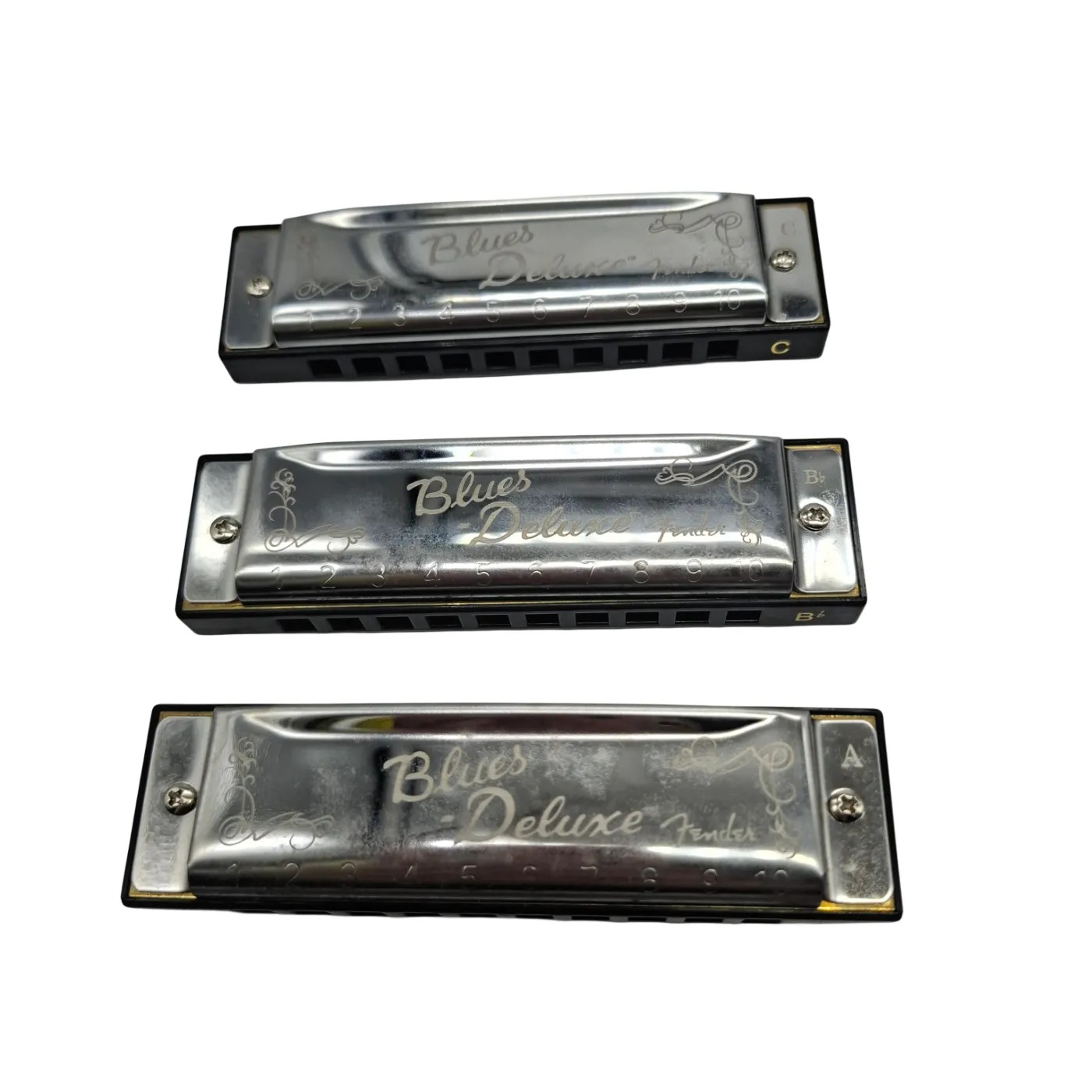 Fender Blues Deluxe Harmonica Set Blues Deluxe Silver Set Of 7 (WR 1420600)