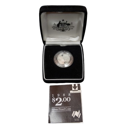 Royal Australian Mint $2 Silver Proof Coin 1988 – In Box