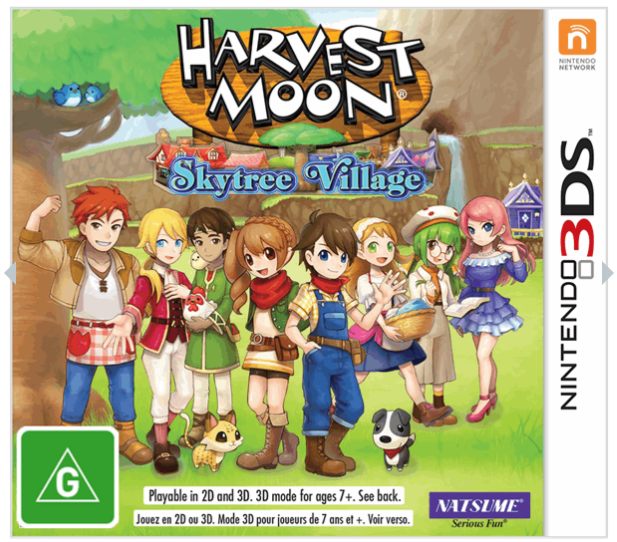 Harvest Moon Skytree Village Nintendo 3DS Game In Case No Manual (CP)