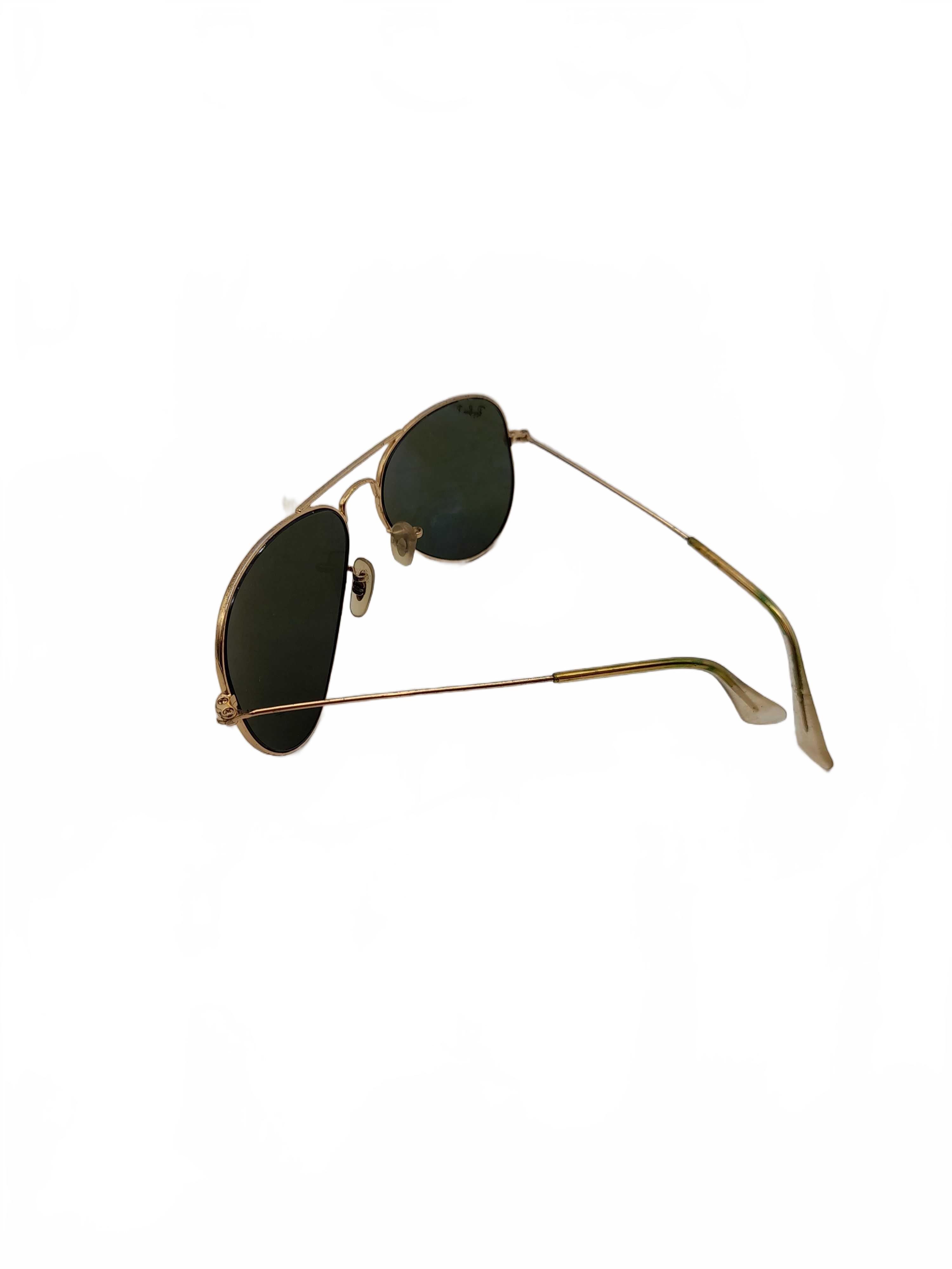 Ray Ban Polarized Sunglasses Gold In Good Condition (WL1432577)