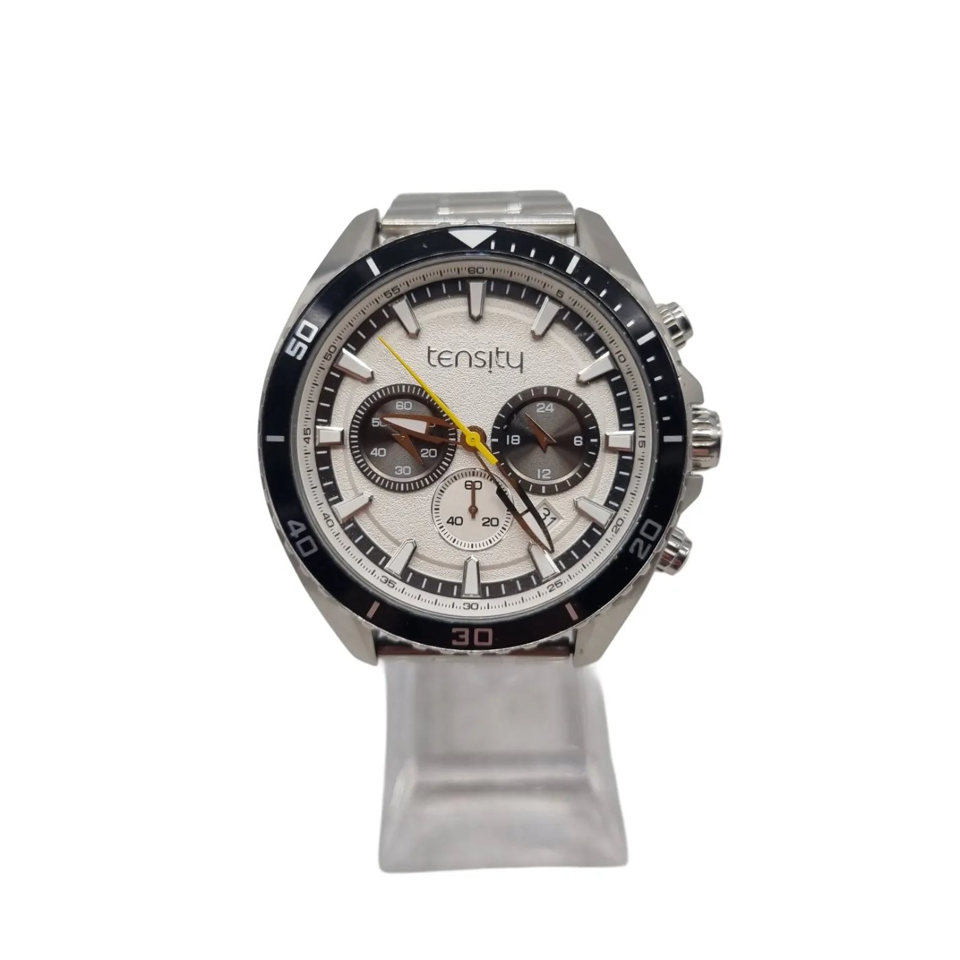 Tensity 46mm 2004266 Stainless Steel White Dial 3-Hand Chronograph Watch (WR 1359962)