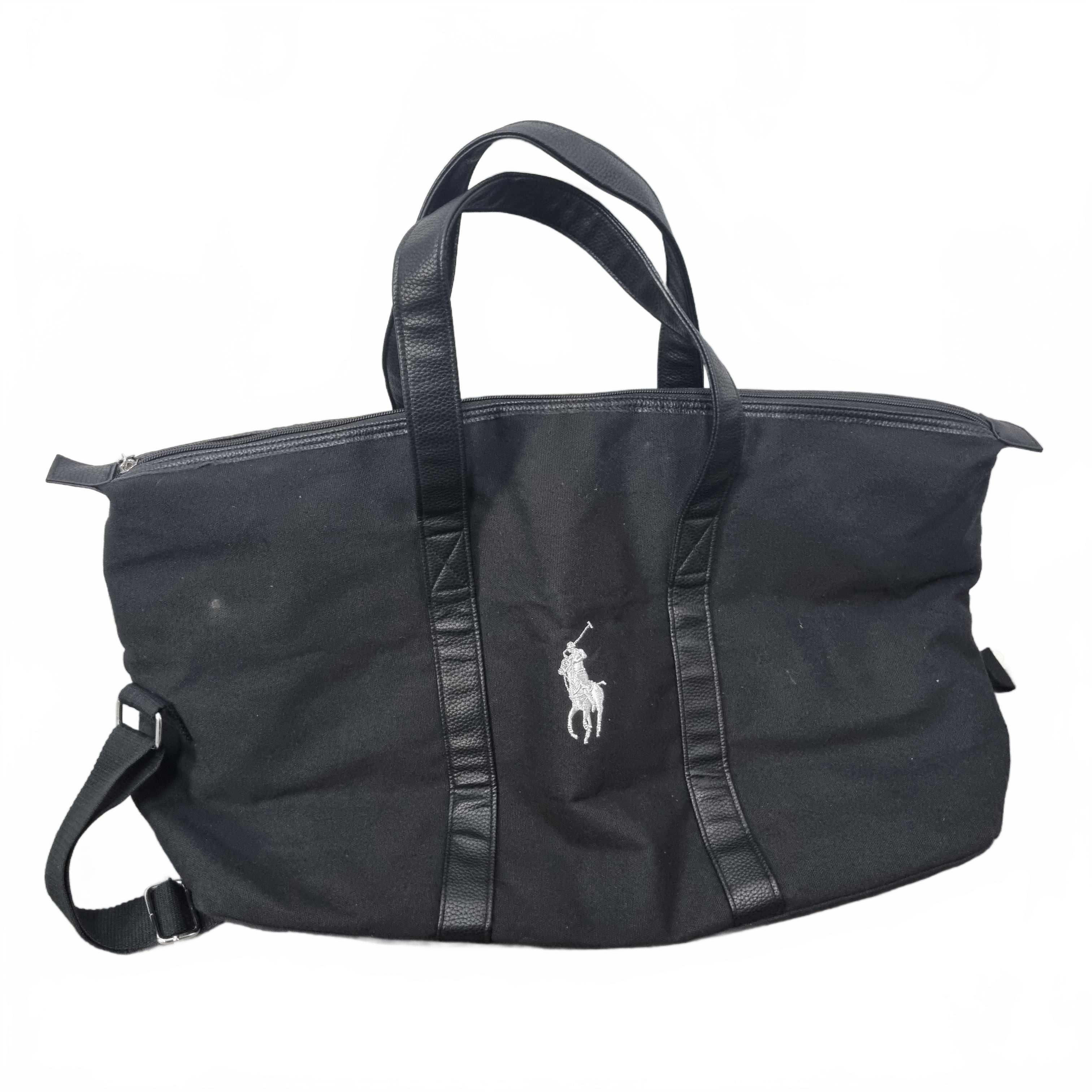 Ralph Lauren Fragrances Weekender Travel Duffle Bag Black Satin (WR 1423402)