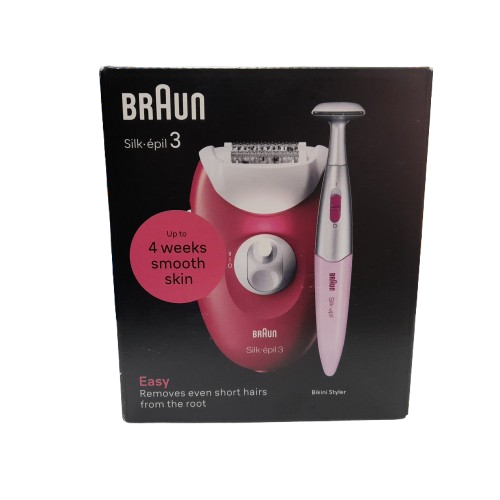 Braun Silk Epil 3 Epilator Pink in Box (LN)