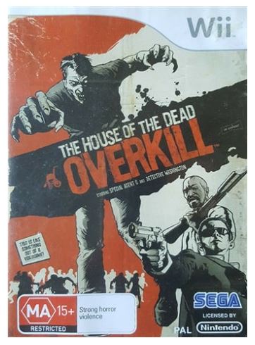 Nintendo Wii Game House Of The Dead Overkill, Good Condition With Case + Manual