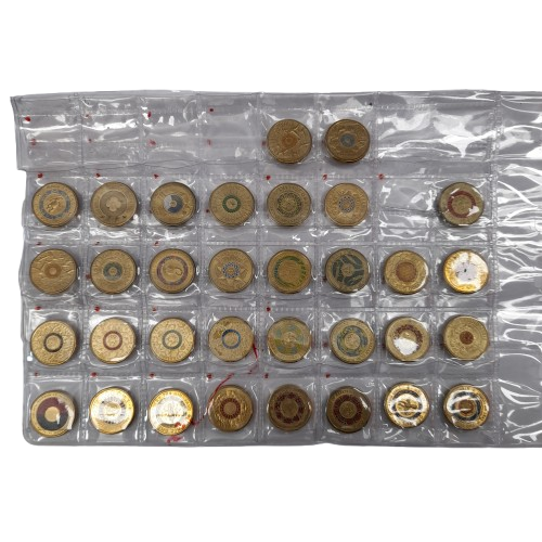 Sleeve Of 33 Coloured Collectors $2 Coins (LN)