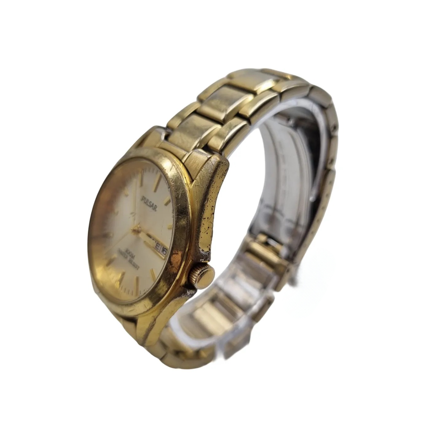 Pulsar VJ33-X003 Men’s Gold Watch with Stainless Steel Band (WR 1405802)