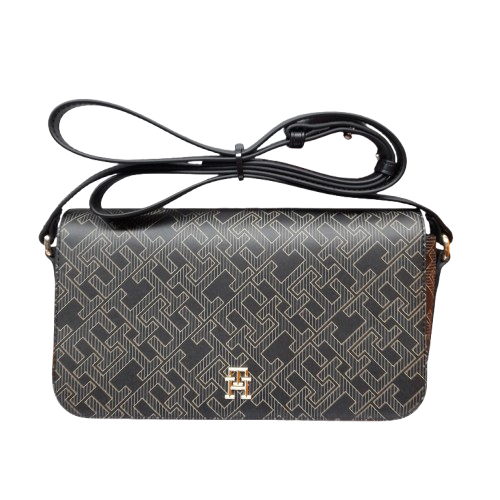 Tommy Hilfiger Black Patterned Shoulder Bag (MR)