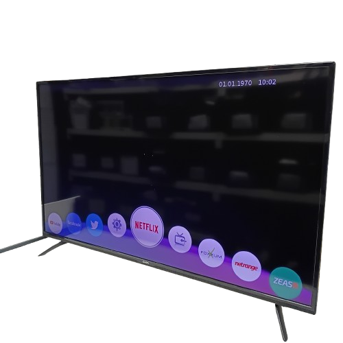 **LOCAL PICKUP ONLY** Chiq 50 Inch 4K UHD Smart LED Television U50H6 + Physically Damaged Remote ** Scratches and marks on TV screen** (CP 1425349)