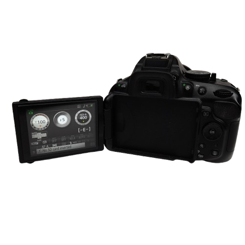 Nikon D5200 DSLR Camera with 18-200mm Tamron Lens, 18-55mm Nikon Lens, and Charger (LN)