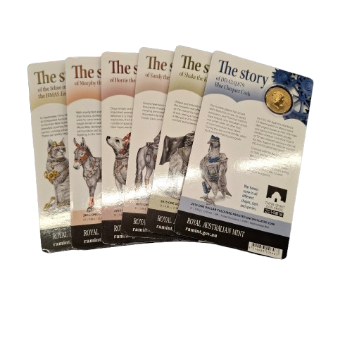 2015 Royal Australian Mint Unlikely Heroes – Great & Small six-coin set – In Good Condition (JN)
