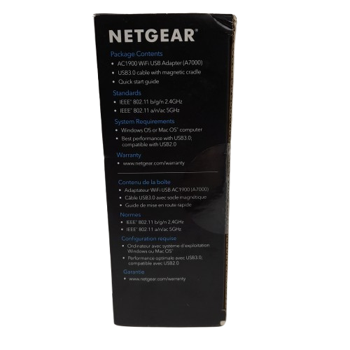 Netgear Nighthawk AC1900 WiFi USB Adapter in Box Like New (MR)
