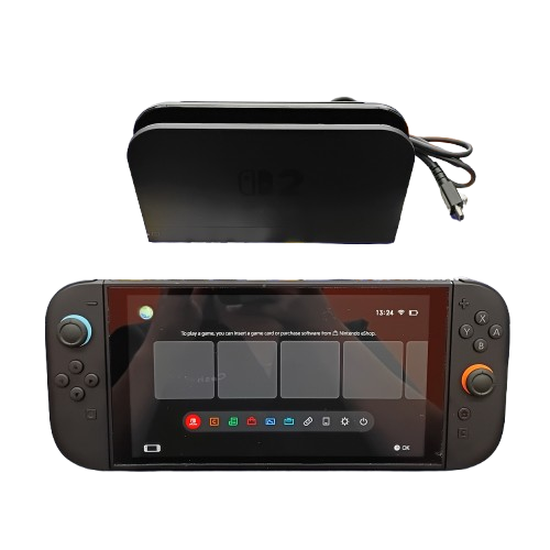 Nintendo Switch 2 (BEE-001) With Dock / Charger / Wrist Joycons / Steering Wheels And Carry Case  – Very Good Condition (CP)